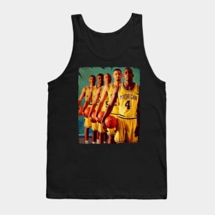 Fab Five - Vintage Design Of Basketball Tank Top